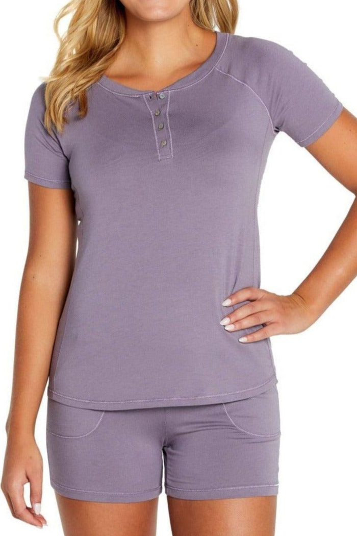 Short Henley Loungewear Set - Twelve Eighty Eight Loungewear twelveeightyeight.com