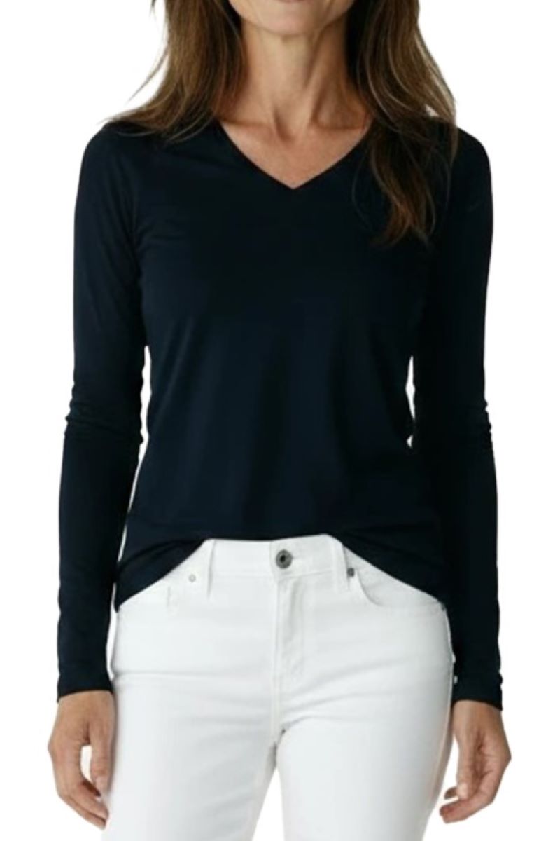Beyond the Basics Long Sleeve V Neck Tee