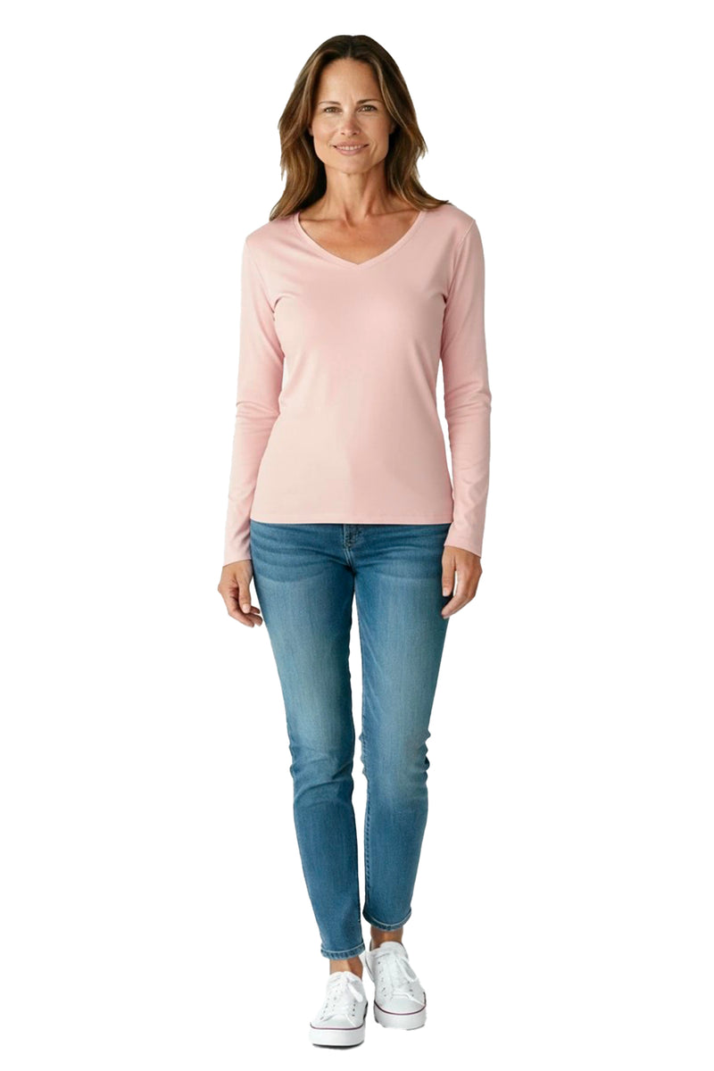 Beyond the Basics Long Sleeve V Neck Tee