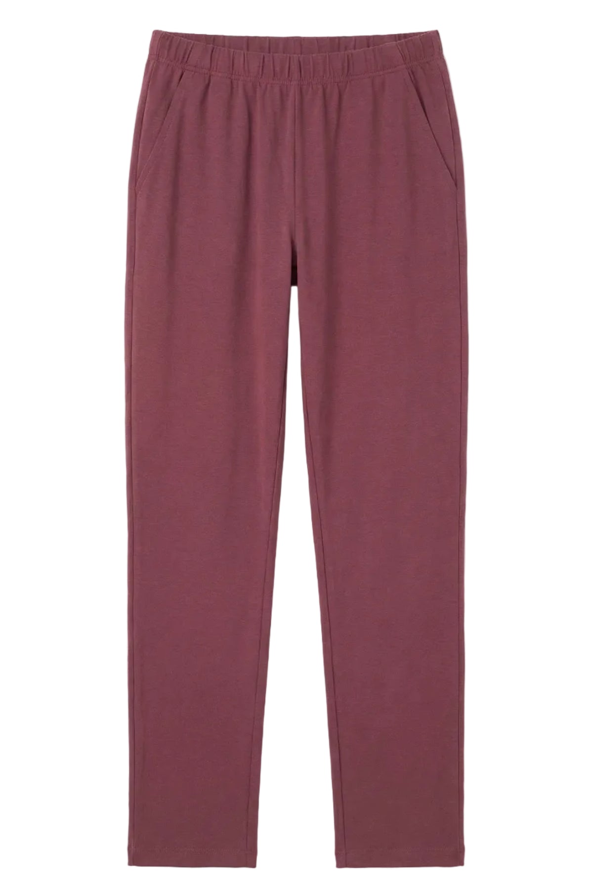 Rosewood Pima cotton lounge pants with elastic waistband and side pockets