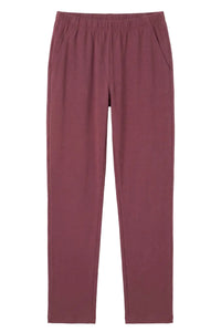 Rosewood Pima cotton lounge pants with elastic waistband and side pockets