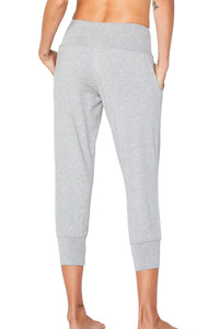Cropped Wide Waistband Joggers