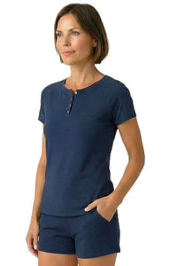 Olivia Short Sleeve Henley Tee