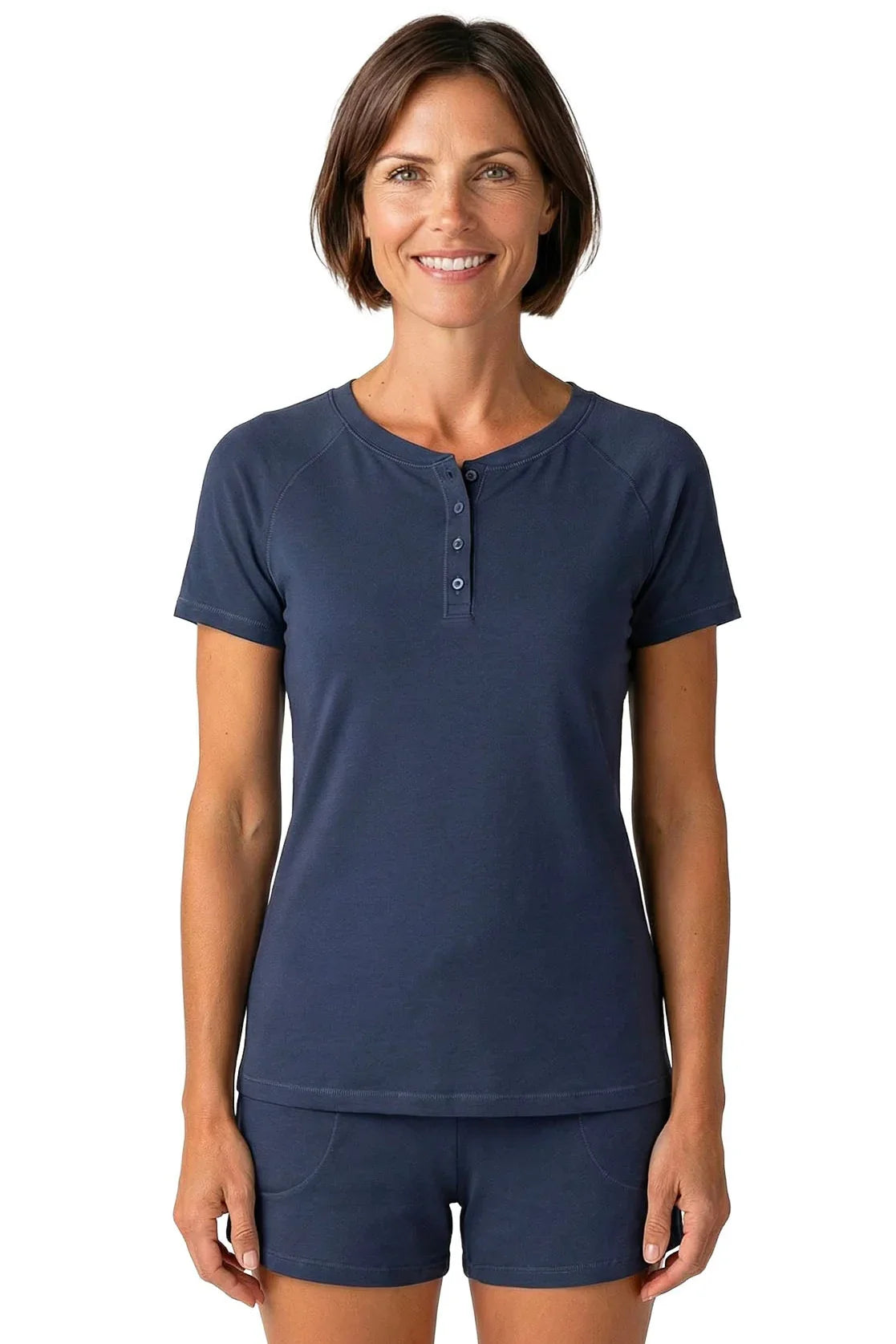 Olivia Short Sleeve Henley Tee