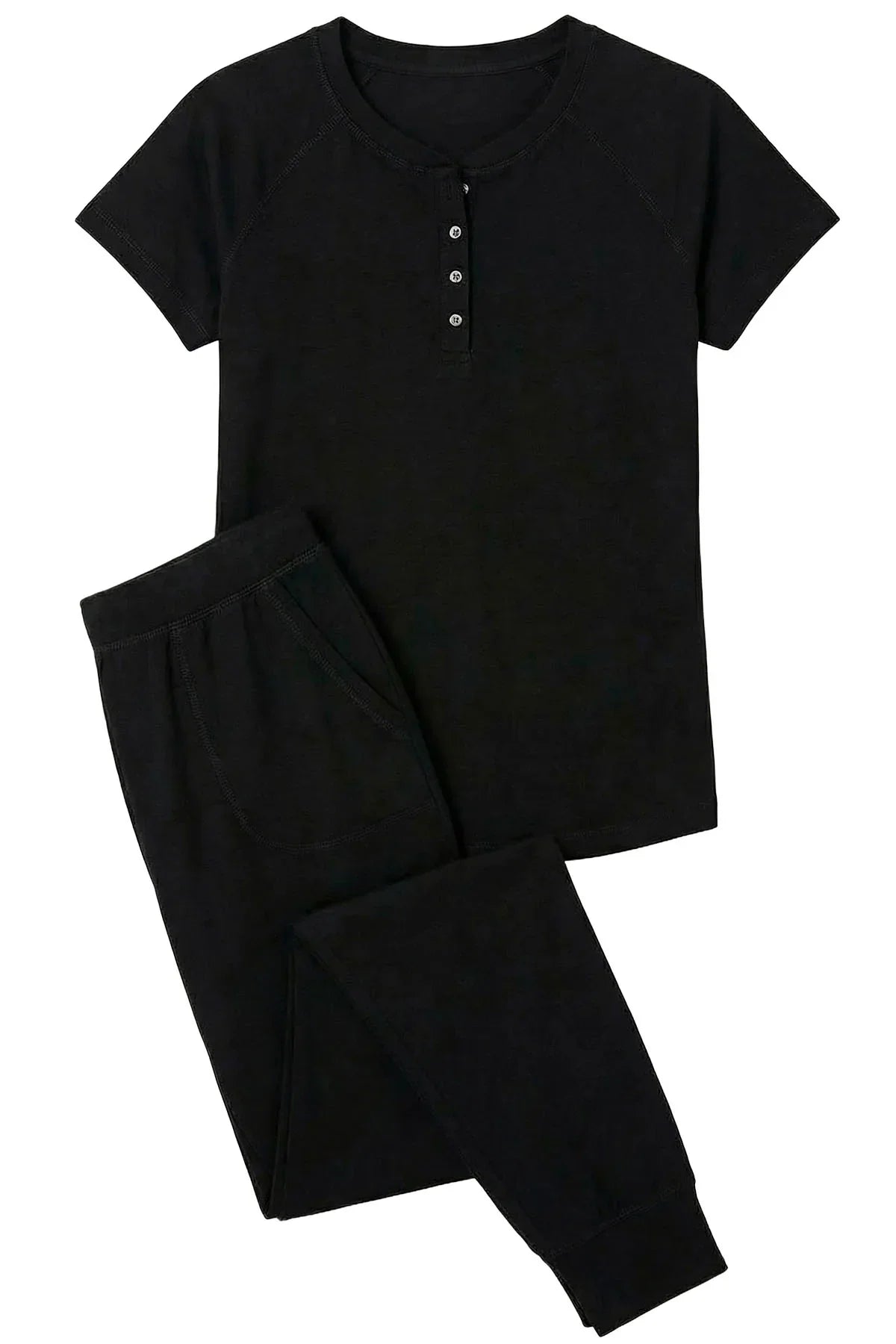 Olivia Short Sleeve Henley Loungewear Set