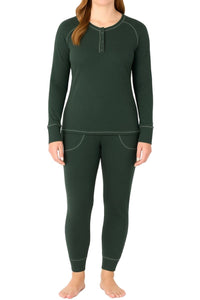Olivia Long Sleeve Henley Loungewear Set