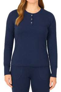 Olivia Long Sleeve Henley Loungewear Set