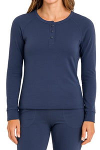 Olivia Long Sleeve Henley Loungewear Set