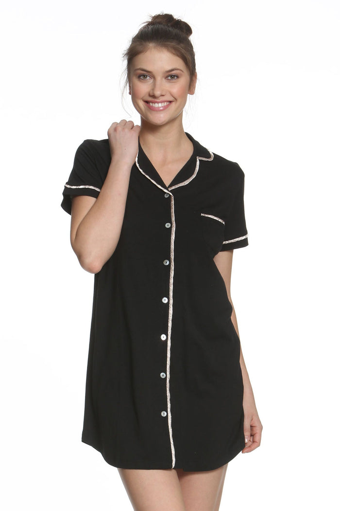 Sophie Basic Short Sleeve Nightshirt