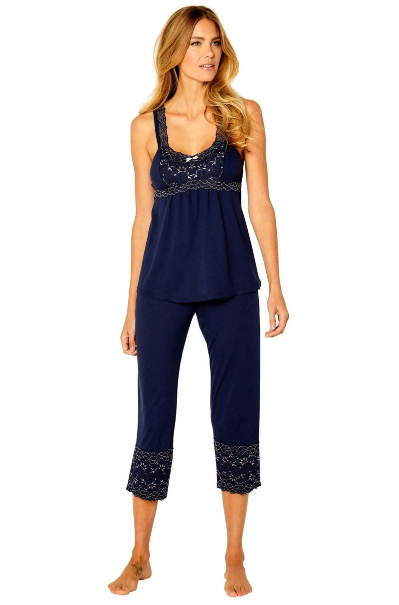 Coco Tank Camisole Cropped Pant PJ Set - Clearance Rack - Twelve Eighty Eight PJ Sets twelveeightyeight.com