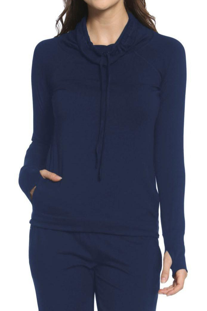 Long Sleeve Cowl Neck Pullover - Clearance Rack - Twelve Eighty Eight Loungewear twelveeightyeight.com