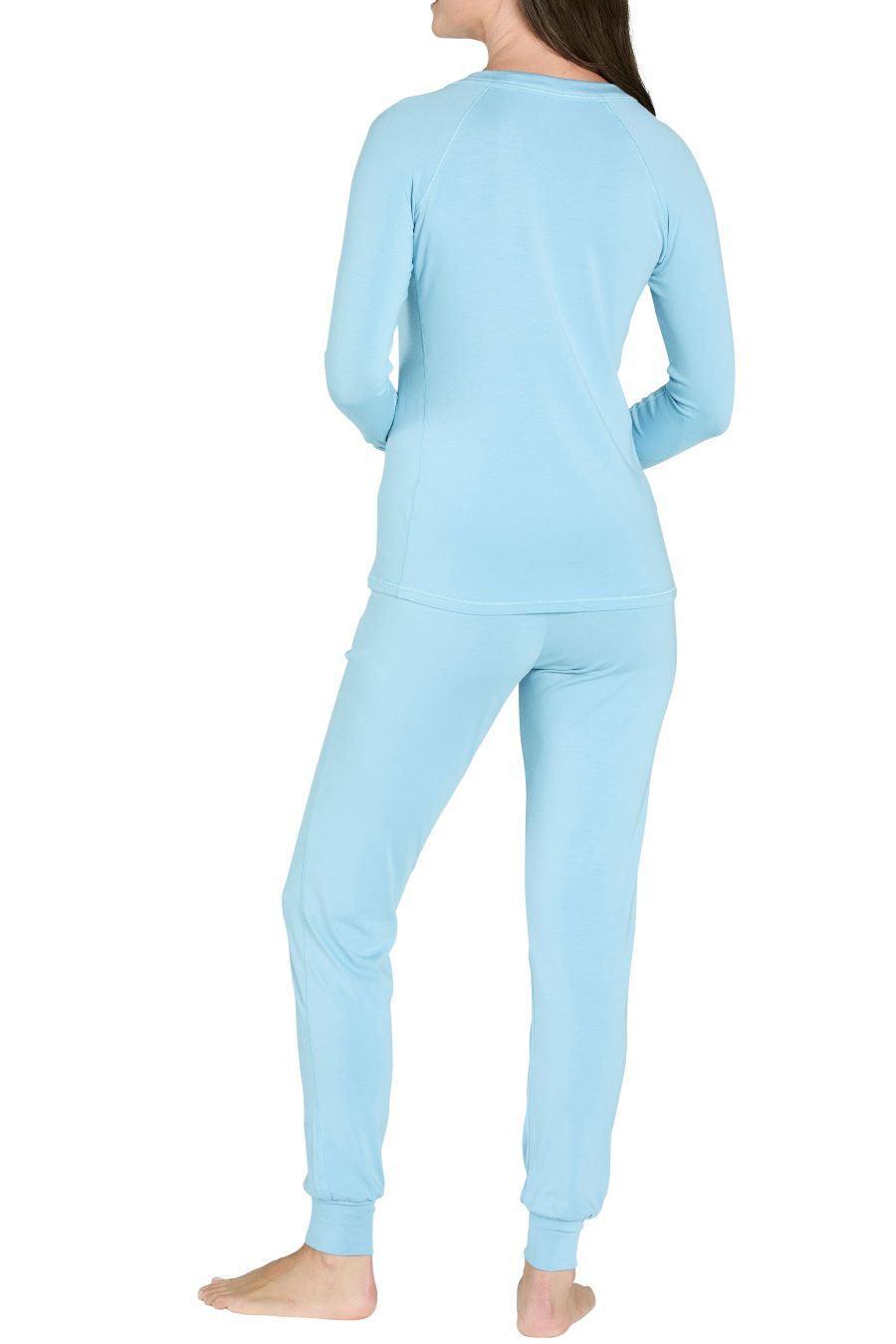 Long Sleeve Henley Loungewear Set - Twelve Eighty Eight Loungewear twelveeightyeight.com